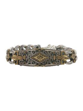 Konstantino 925 Sterling Silver & Bronze Myrmidones Bracelet Size 7.5"